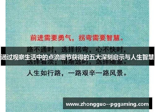 通过观察生活中的点滴细节获得的五大深刻启示与人生智慧